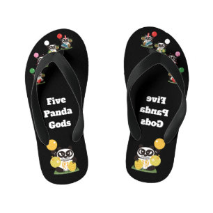 Tongs Enfants Cinq dieux de panda Yin Yang