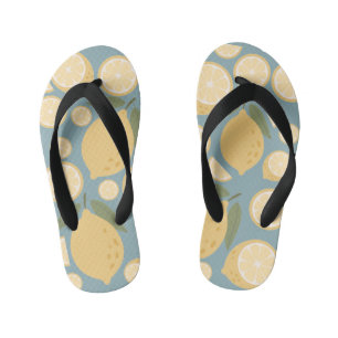 Tongs Enfants Citron jaune Motif