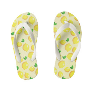 Tongs Enfants Citrons jaunes frais