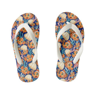 Tongs Enfants Clown fish Cartoon cute Family Underwater