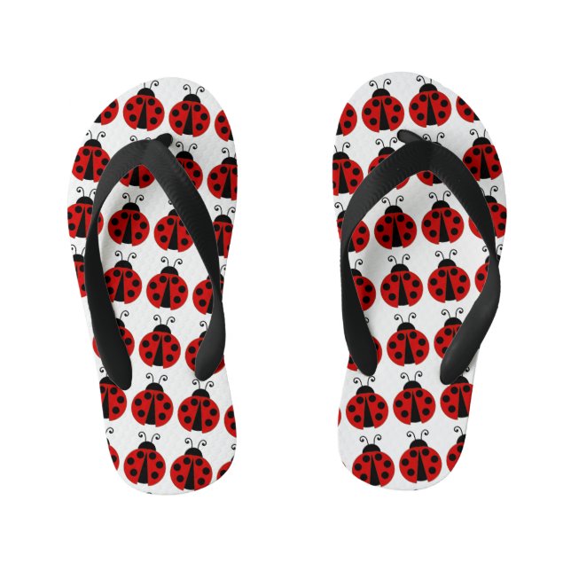 Tongs Enfants Coccinelles rouges (Semelle)