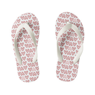 Tongs Enfants Cœurs de la Saint-Valentin Mignons – Conception d'
