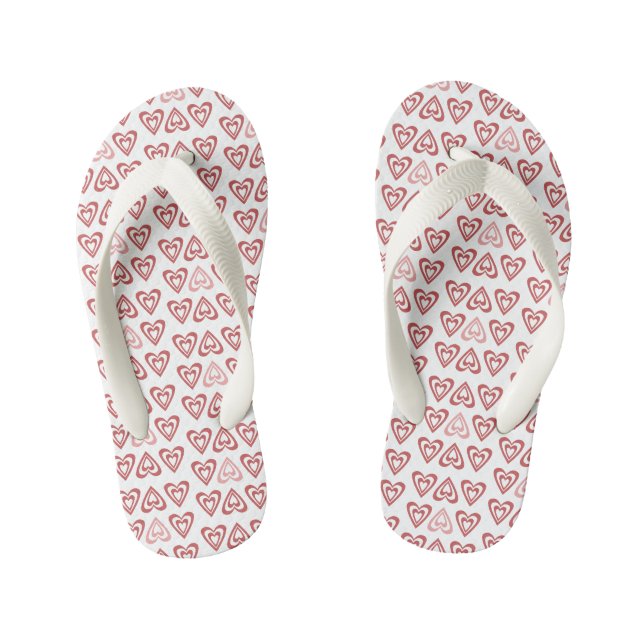 Tongs Enfants Cœurs de la Saint-Valentin Mignons – Conception d' (Semelle)