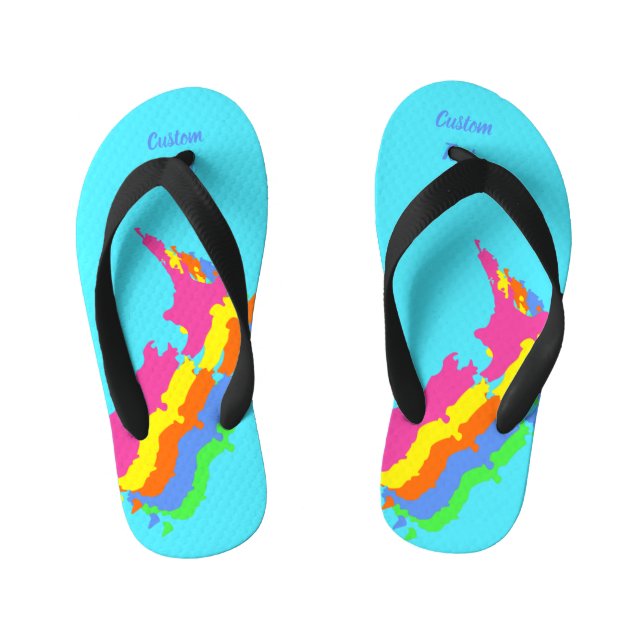 Tongs Enfants Cool Aotearoa New Zealand Fluorescent Jandals Fli (Semelle)