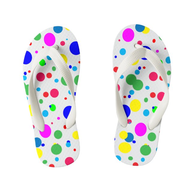 Tongs Enfants Couleur Cercle Polka Dot Bubbles Enfants Flip Flop (Semelle)