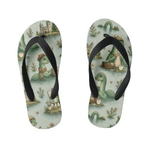 Tongs Enfants Cryptides confortables Nessie Monstre du Loch Ness