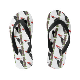 Tongs Enfants Cue drôle Pileated woodpecker dessin d'illustratio