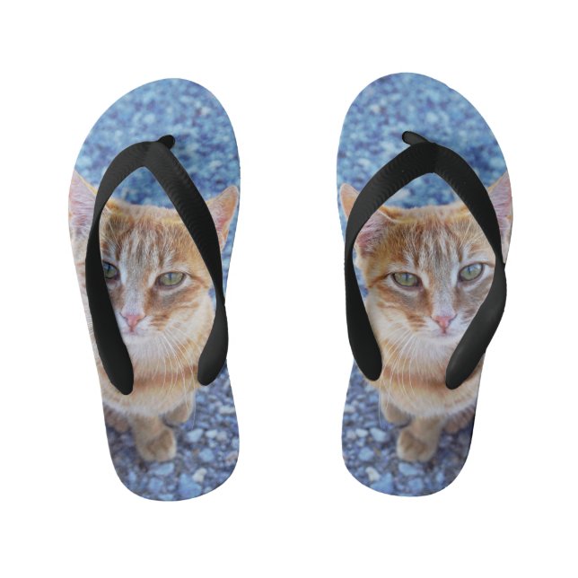 Tongs Enfants Cute chaton rouge (Semelle)