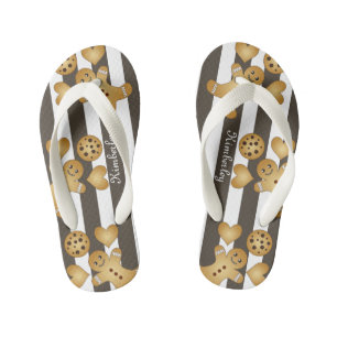 Tongs Enfants Cute Cute Gingerbread Homme Cookie