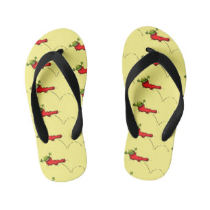 Tongs Enfants Cute grenouille dans une chaussette rouge saut de