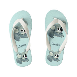 Tongs Enfants Cute Koalas nom personnalisé flip flops