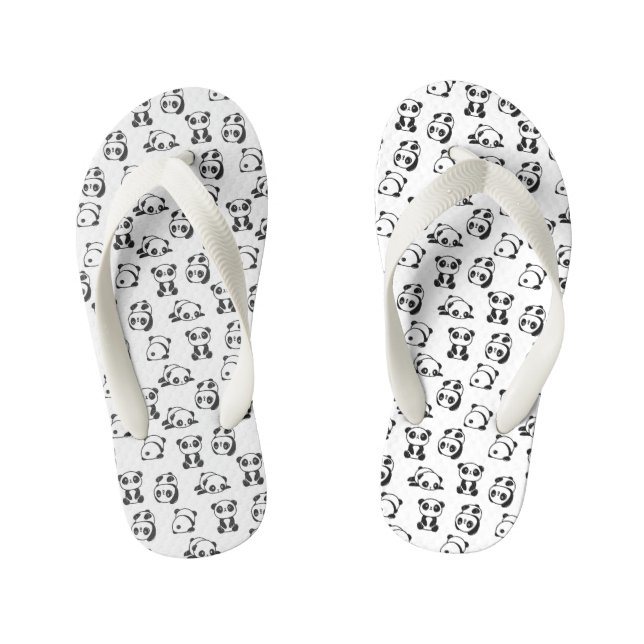 Tongs Enfants Cute Pandas Motif (Semelle)
