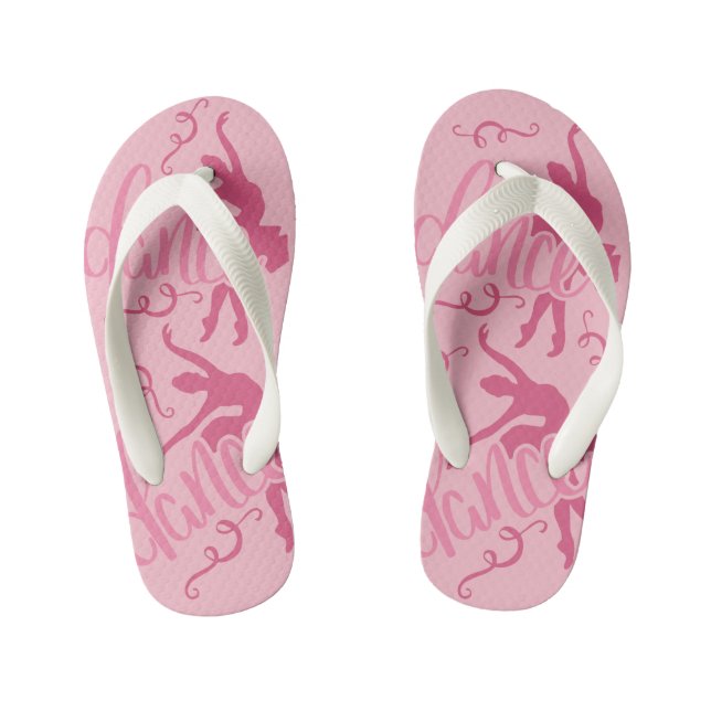 Tongs Enfants Danseur rose de silhouette de ballerine (Semelle)