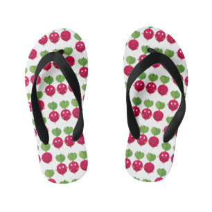 Tongs Enfants Des radis mignons chantant des légumes de dessin a