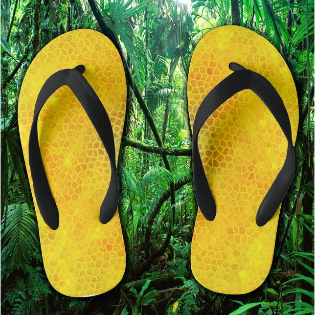 Tongs Enfants Dinosaure d'or caché (Gold Dinosaur Hide Kids Flip Flops)