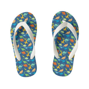 Tongs Enfants Dinosaures colorés