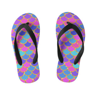 Tongs Enfants Échelles de sirène multicolore