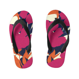 Tongs Enfants Élégance florale : motif abstrait