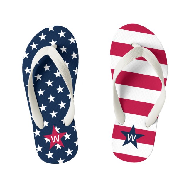 Tongs Enfants Étoiles monogrammes Frappes Flip Flops (Semelle)
