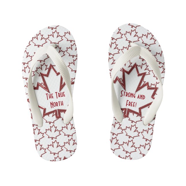 Tongs Enfants Feuilles à feuilles d'érable canadiennes pour enfa (Semelle)