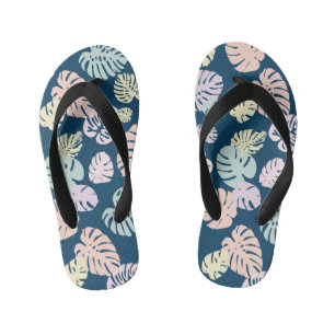 Tongs Enfants Feuilles tropicales multicolores 4