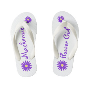 Tongs Enfants Fille de Fleur de marguerite violette