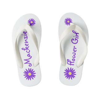 Tongs Enfants Fille de Fleur de marguerite violette