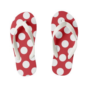 Tongs Enfants Flèches à points rouges et blancs Polka pour enfan