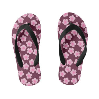Tongs Enfants Fleur Frangipani rose Motif sans couture