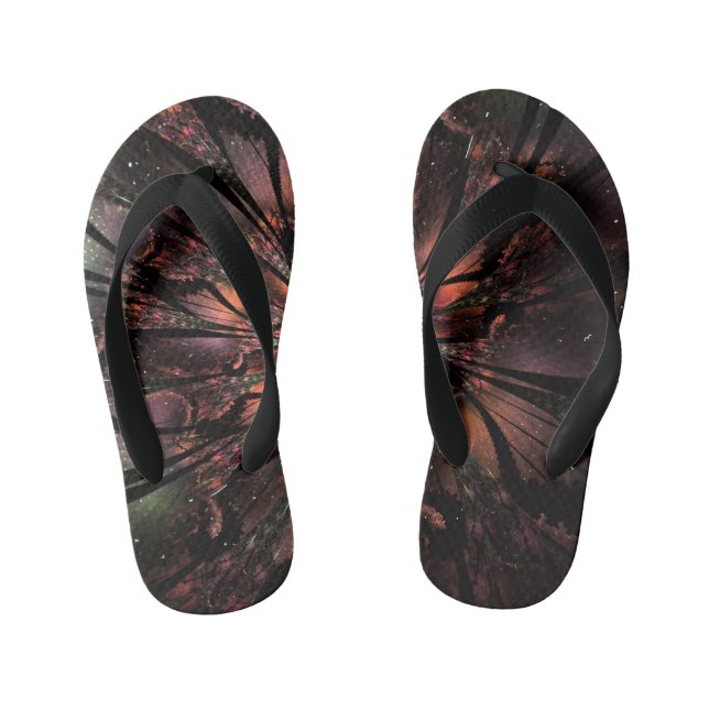 Tongs Enfants Fleur imaginaire fractale douce et tendresse (Semelle)