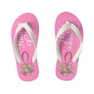 Tongs Enfants Fleur rose Gown Bouquet de mariage Roses