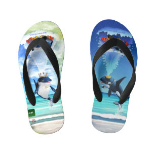 Tongs Enfants Flip Flops Prince Patches D'Orca & Princess Starr
