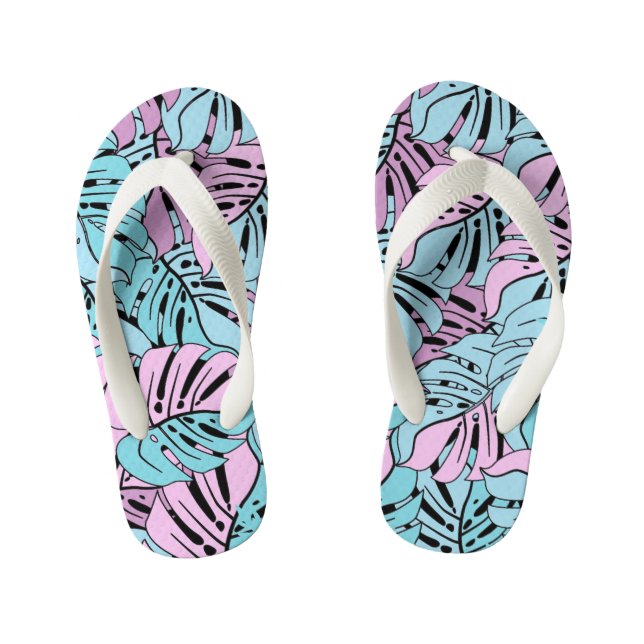 Tongs Enfants Flops à lèvres pour enfants - Feuilles tropicaux (Semelle)