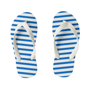 Tongs Enfants Flops-Royal Blue & White Strips