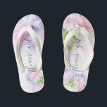 Tongs Enfants FLORAL CHIC MARIAGE SWEET PEAS Flower Girl2<br><div class="desc">Toddler Flower Girl Sandals pour correspondre à la collection - Floral Chic Mariage Sweet Peas en rose et lavande avec jolie calligraphie et polices modernes</div>