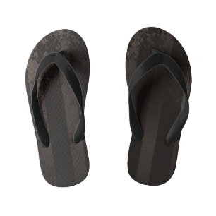 Tongs Enfants Fond marron rayé steampunk