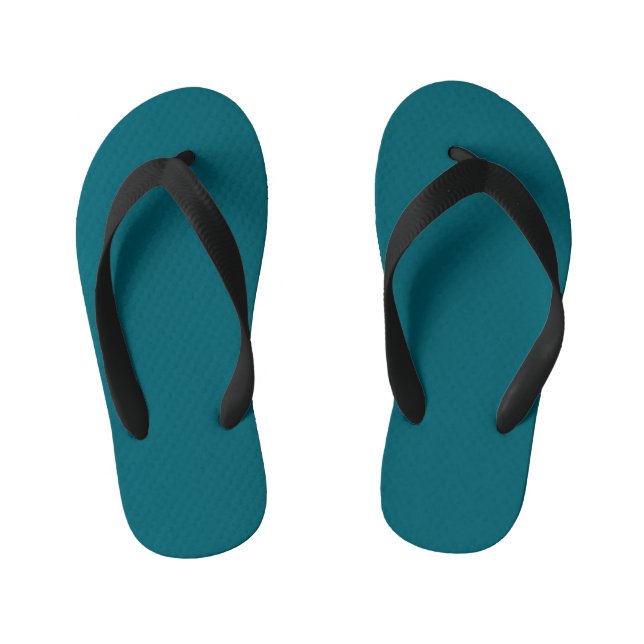 Tongs Enfants Fond sarcelle uni avec une texture subtile (Semelle)