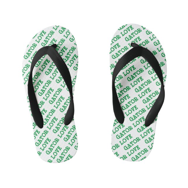 Tongs Enfants Gator Love Green Tiled Beach Flip Flops (Semelle)