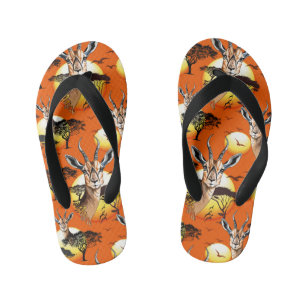 Tongs Enfants Gazelle Antelope africaine animal sauvage