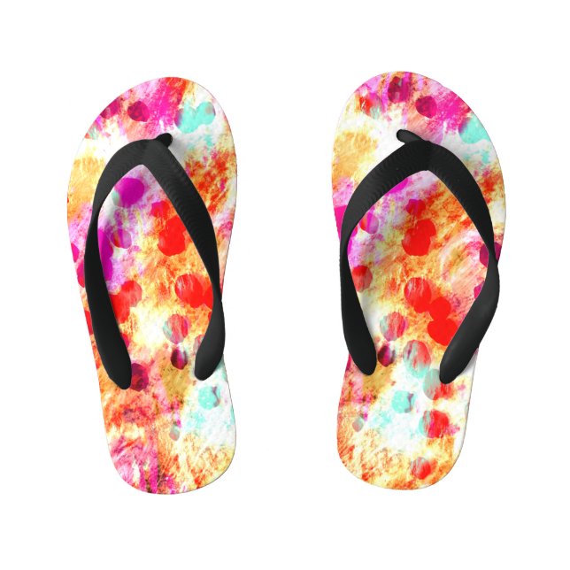 Tongs Enfants Grunge couleur point texture arrière - plan (Semelle)