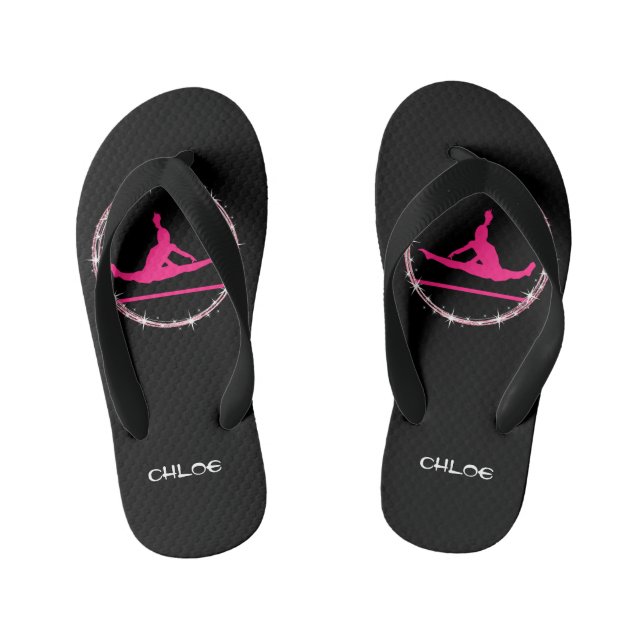 Tongs Enfants Gymnastique mignonne Flip Flops avec son nom (Semelle)