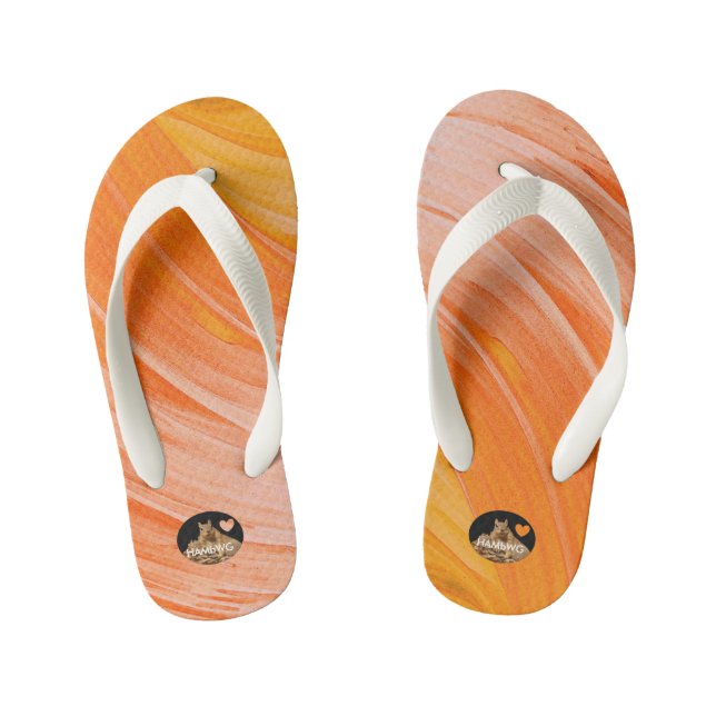 Tongs Enfants HAMbyWG Girls Flip-Flops - Orangy Swirl (Semelle)