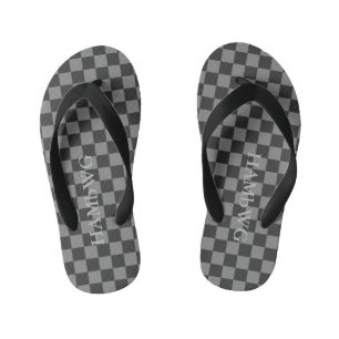 Tongs Enfants HAMbyWGlove Enfants - Flip-Flops Black Grey Checke