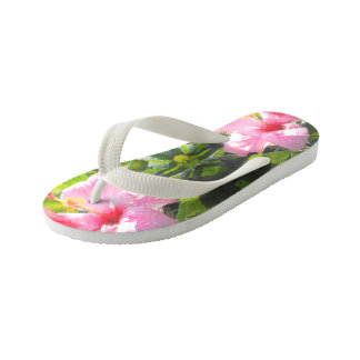 Tongs Enfants Hibiscus rose