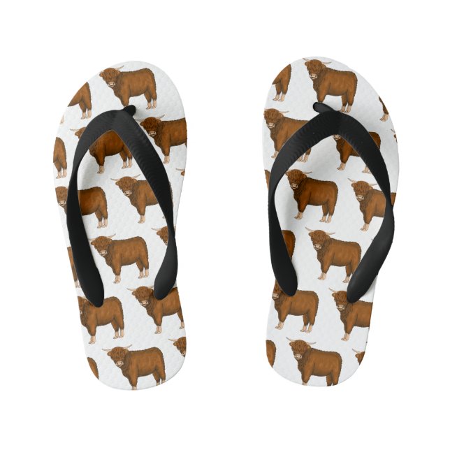 Tongs Enfants Highland cow (Semelle)