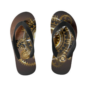 Tongs Enfants Horloge Steampunk avec engrenages antiques