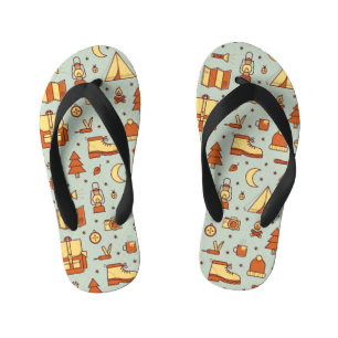 Tongs Enfants Icônes de voyage d'aventure, motif sans soudure.
