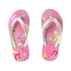 Tongs Enfants Illustration "C'est une fille" en rose