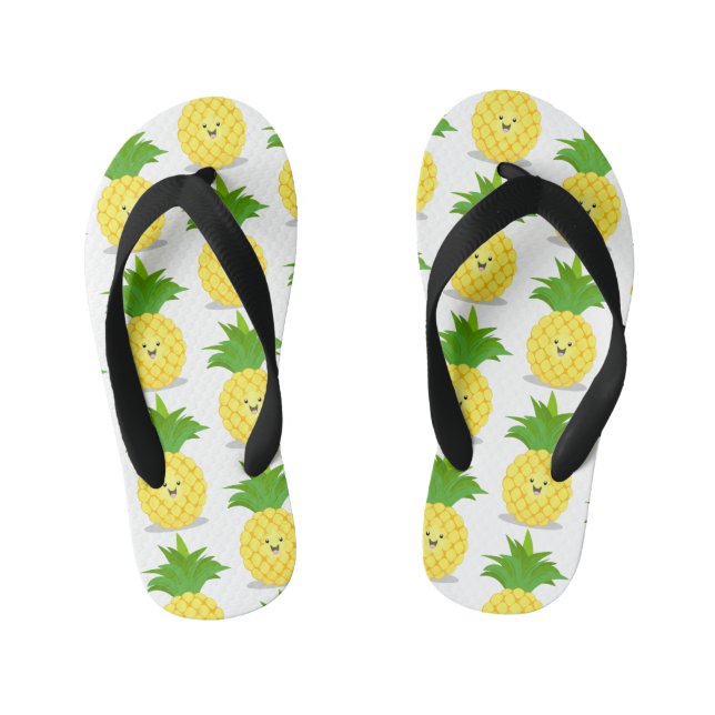 Tongs Enfants Illustration d'ananas mignon (Semelle)