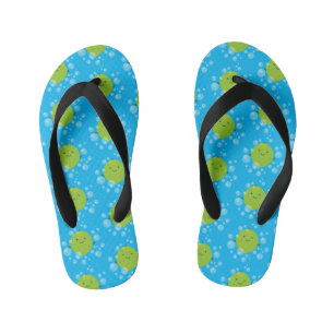 Tongs Enfants Illustration de bulles de chaux vert mou